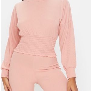 PrettyLittleThing- Dusty Rose Sweat & Legging Set